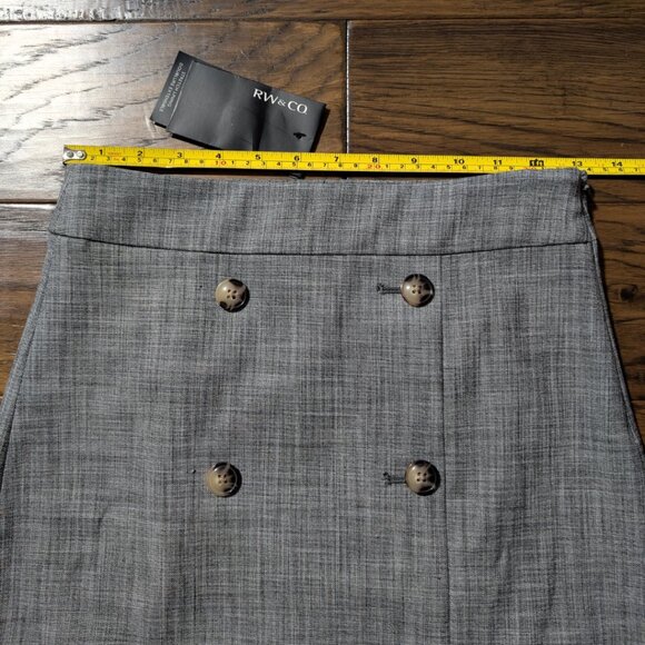 New RW&CO pencil skirt grey crosshatch size 0 - Picture 7 of 16